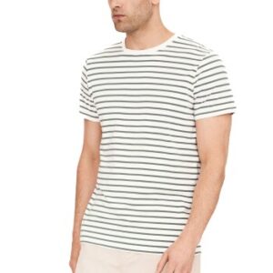 Resteröds Bamboo Crew Neck Stribet Small Herre
