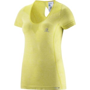 Salomon Elevate Seamless Tee Dame Xs Gul