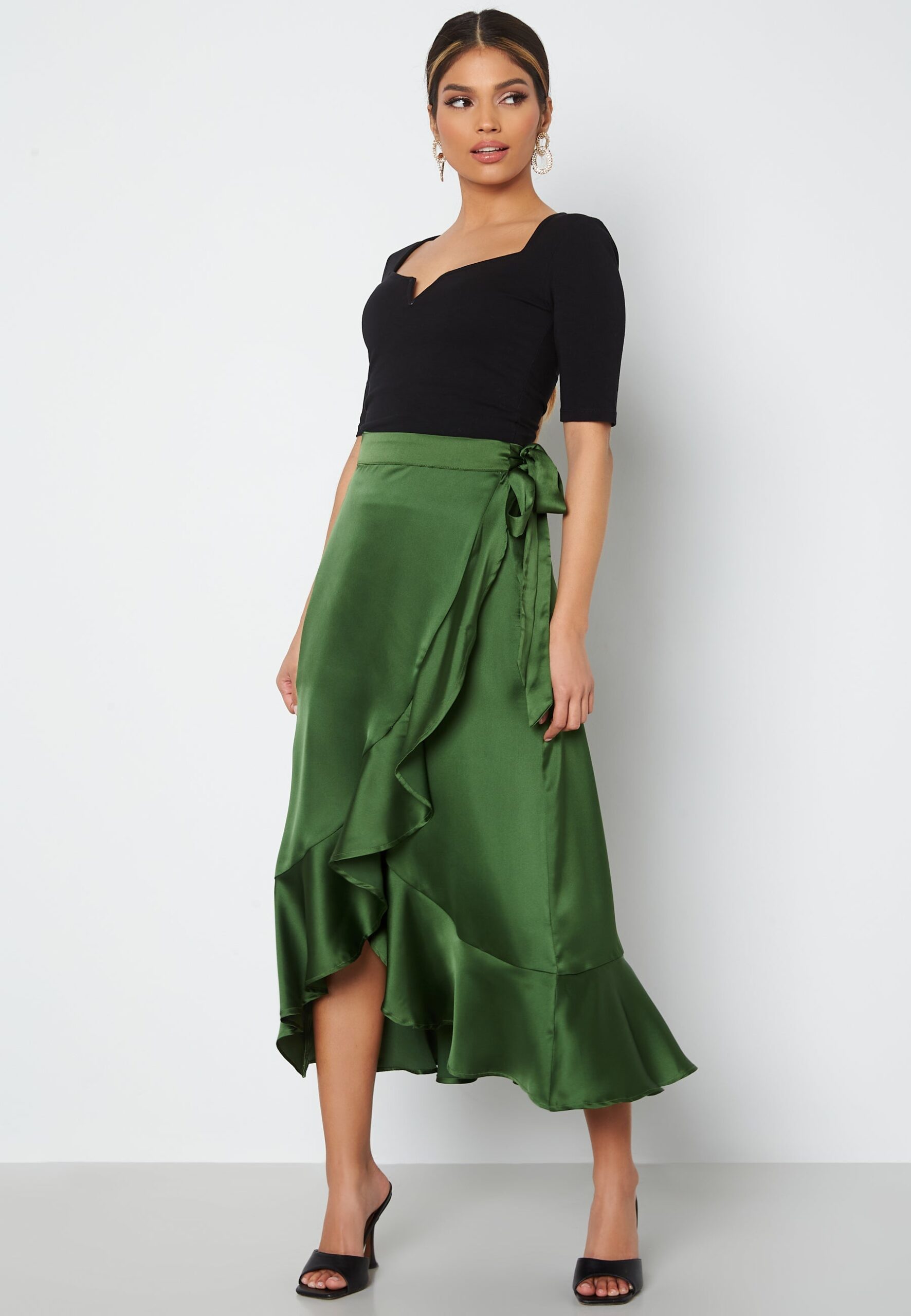 Sateen Wrap Skirt Fair Sateen Wrap Skirt Fair