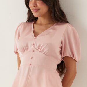 Satin Short Sleeve Blouse