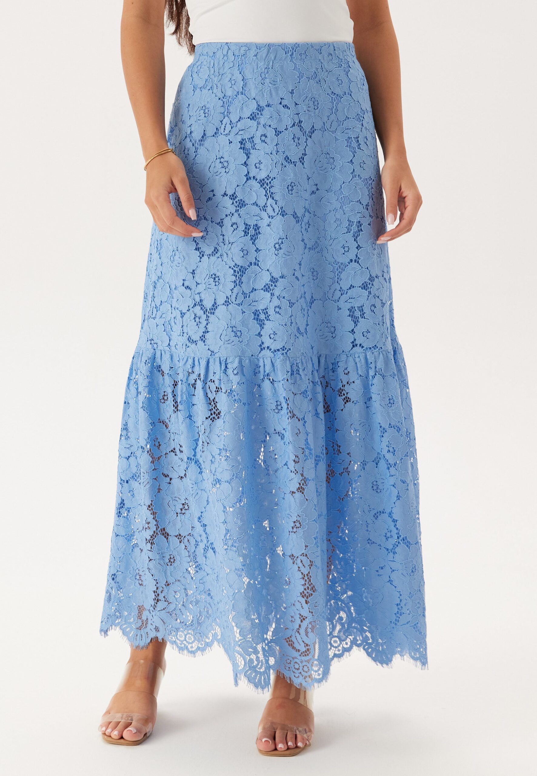 Scalloped Lace Edge Maxi Skirt Scalloped Lace Edge Maxi Skirt