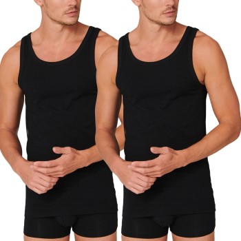 Schiesser 2P 95-5 Organic Cotton Athletic Shirt Sort økologisk bomuld Small Herre Schiesser 2P 95-5 Organic Cotton Athletic Shirt Sort økologisk bomuld Small Herre