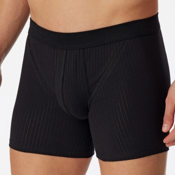 Schiesser 2P Authentic Shorts With Fly Sort bomuld Small Herre Schiesser 2P Authentic Shorts With Fly Sort bomuld Small Herre