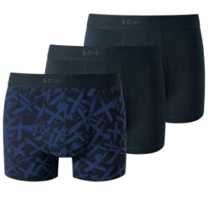 Schiesser 3P 95-5 Cotton Shorts Blå Mønster bomuld Medium Herre