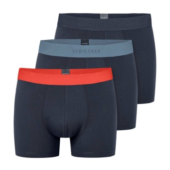 Schiesser 3P 95-5 Organic Cotton Woven Shorts Sort/Rød bomuld XX-Large Herre Schiesser 3P 95-5 Organic Cotton Woven Shorts Sort/Rød bomuld XX-Large Herre