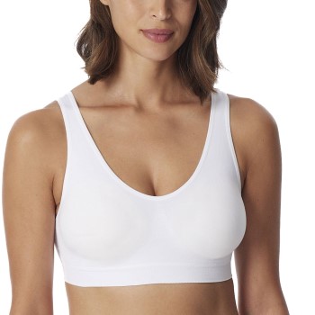 Schiesser BH Bustier Removable Pads Bra Hvid polyamid Small Dame Schiesser BH Bustier Removable Pads Bra Hvid polyamid Small Dame