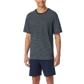 Schiesser Comfort Essentials Short Pyjama Mørkblå bomuld Small Herre Schiesser Comfort Essentials Short Pyjama Mørkblå bomuld Small Herre