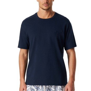 Schiesser Mix and Relax Men Short Sleeve Shirt Marineblå bomuld Small Herre Schiesser Mix and Relax Men Short Sleeve Shirt Marineblå bomuld Small Herre