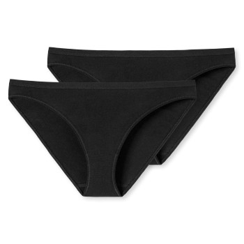 Schiesser Trusser 2P 95-5 Organic Cotton Mini Briefs Sort bomuld Small Dame Schiesser Trusser 2P 95-5 Organic Cotton Mini Briefs Sort bomuld Small Dame