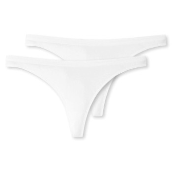 Schiesser Trusser 2P 95-5 Organic Cotton Thongs Hvid økologisk bomuld Small Dame Schiesser Trusser 2P 95-5 Organic Cotton Thongs Hvid økologisk bomuld Small Dame