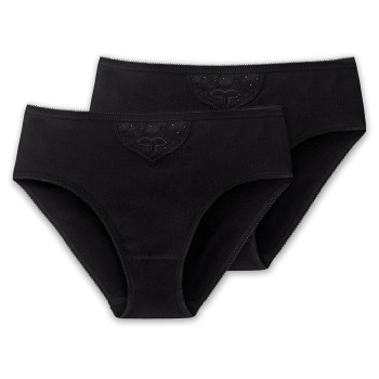 Schiesser Trusser 2P Cotton Essentials Tai Panties Sort bomuld Small Dame Schiesser Trusser 2P Cotton Essentials Tai Panties Sort bomuld Small Dame