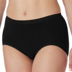 Schiesser Trusser Luxury Brief Sort bomuld Small Dame