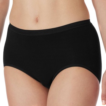 Schiesser Trusser Luxury Brief Sort bomuld Small Dame Schiesser Trusser Luxury Brief Sort bomuld Small Dame