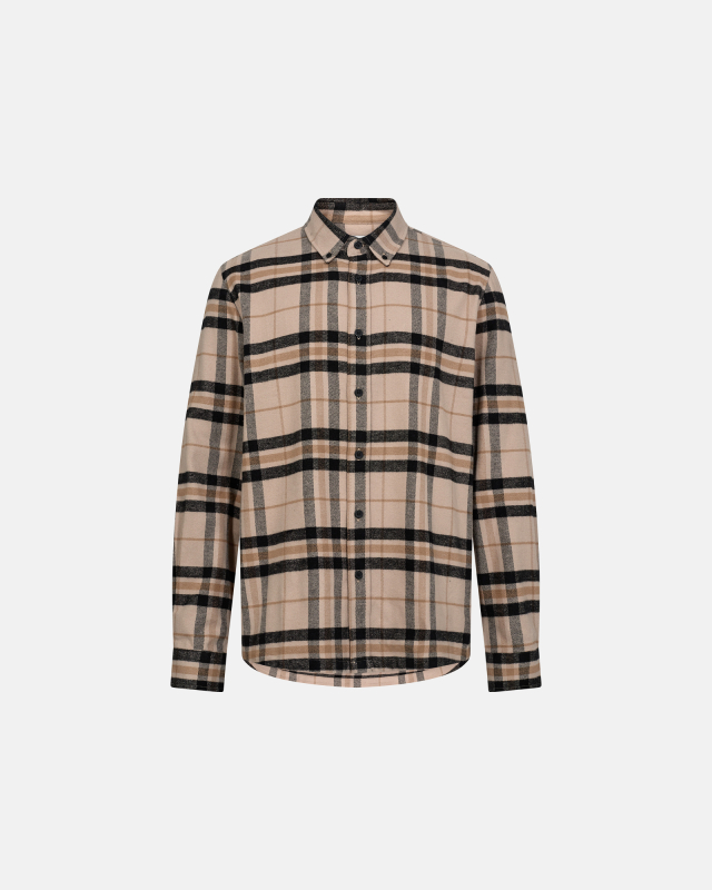 Skjorte "woody" | 100% bomuld | Sand Skjorte "woody" | 100% bomuld | Sand