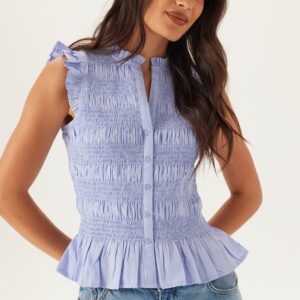 Sleeveless Cotton Smock Blouse