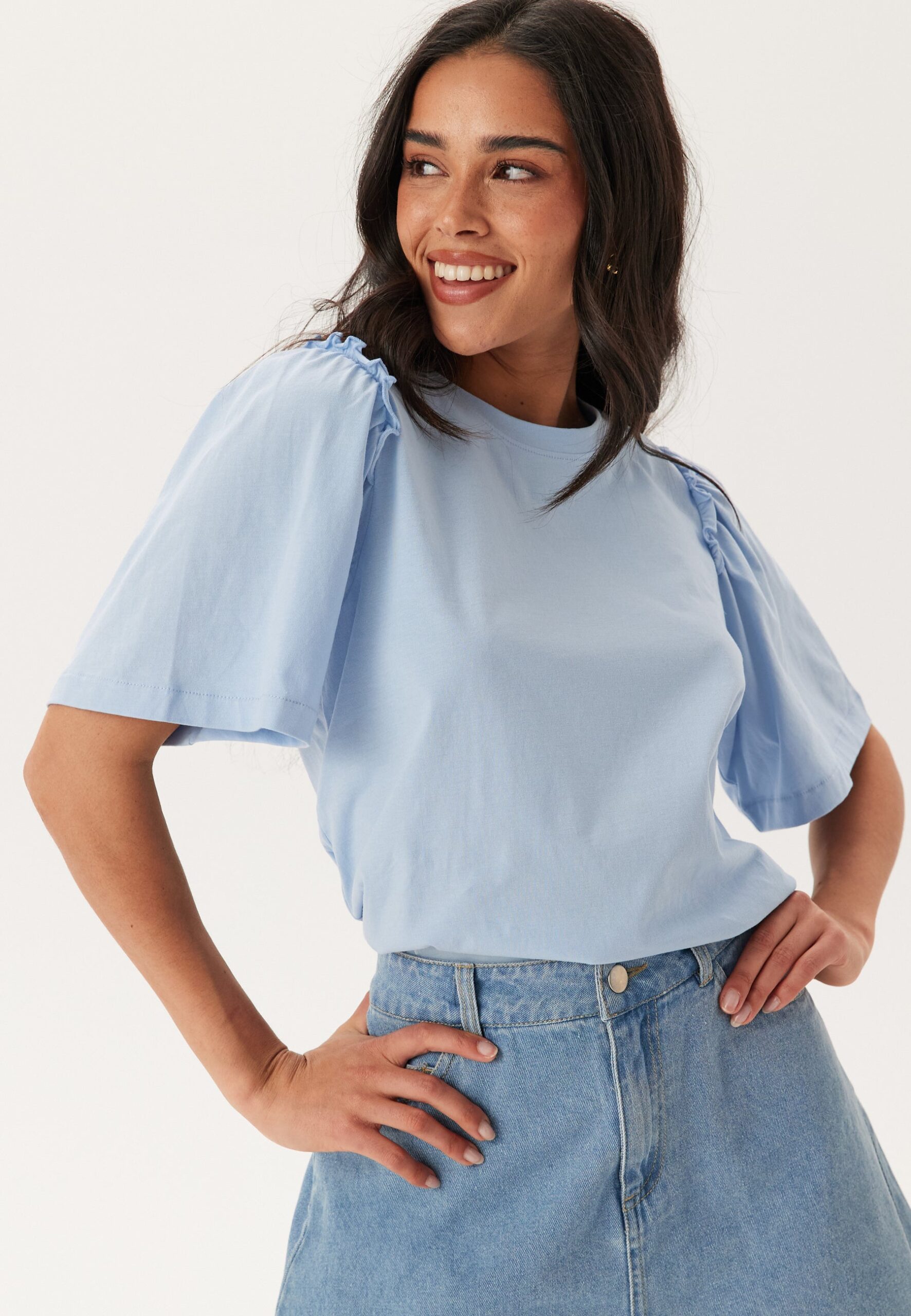 Slfpenelope 2/4 RUFFLE TEE NOO Slfpenelope 2/4 RUFFLE TEE NOO