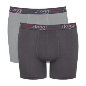 Sloggi 2P Men Start Short C2P Sort/Grå bomuld Small Herre