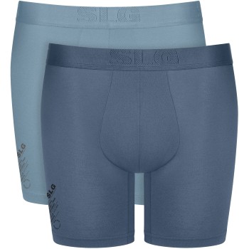 Sloggi 2P SLG Base Soft Short Blå Mønster Small Herre Sloggi 2P SLG Base Soft Short Blå Mønster Small Herre