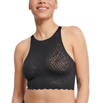 Sloggi BH ZERO Feel Bliss Crop Top Sort Small Dame Sloggi BH ZERO Feel Bliss Crop Top Sort Small Dame