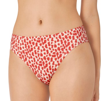 Sloggi Koh Tachai High Leg Bikini Brief Rød/Hvid Small Dame Sloggi Koh Tachai High Leg Bikini Brief Rød/Hvid Small Dame