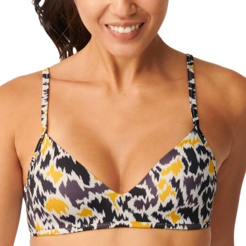 Sloggi Shore Fancy Guppy Bikini Top Sort/Gul L+ Dame Sloggi Shore Fancy Guppy Bikini Top Sort/Gul L+ Dame