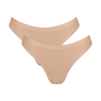 Sloggi Trusser 2P GO Sense Tanga Briefs Beige modal Small Dame Sloggi Trusser 2P GO Sense Tanga Briefs Beige modal Small Dame