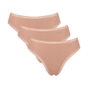 Sloggi Trusser 3P GO Crush High Leg Briefs Lysbrun bomuld Small Dame Sloggi Trusser 3P GO Crush High Leg Briefs Lysbrun bomuld Small Dame