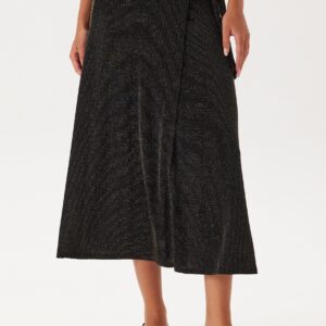 Sparkling Wrap Midi Skirt