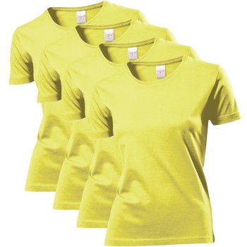 Stedman 4P Classic Women T-shirt Gul bomuld Small Dame Stedman 4P Classic Women T-shirt Gul bomuld Small Dame