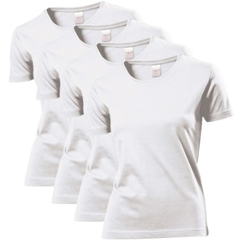 Stedman 4P Classic Women T-shirt Hvid bomuld Small Dame Stedman 4P Classic Women T-shirt Hvid bomuld Small Dame