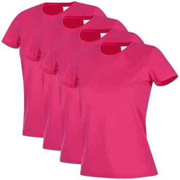 Stedman 4P Classic Women T-shirt Mørkrosa bomuld Small Dame Stedman 4P Classic Women T-shirt Mørkrosa bomuld Small Dame