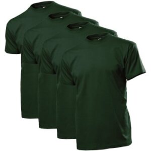 Stedman 4P Comfort Men T-shirt Mørkgrøn bomuld Small Herre