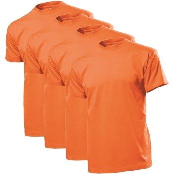 Stedman 4P Comfort Men T-shirt Orange bomuld Small Herre Stedman 4P Comfort Men T-shirt Orange bomuld Small Herre