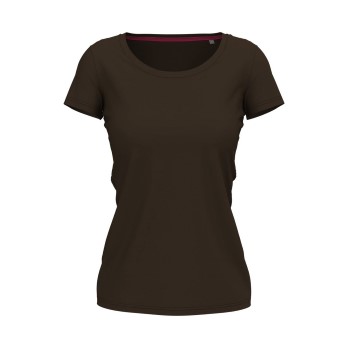 Stedman Claire Crew Neck Mørkbrun ringspundet bomuld Small Dame Stedman Claire Crew Neck Mørkbrun ringspundet bomuld Small Dame