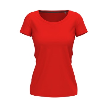 Stedman Claire Crew Neck Rød ringspundet bomuld Small Dame Stedman Claire Crew Neck Rød ringspundet bomuld Small Dame