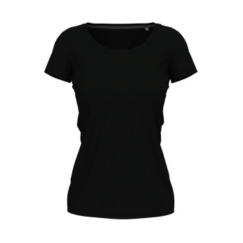 Stedman Claire Crew Neck Sort ringspundet bomuld Small Dame Stedman Claire Crew Neck Sort ringspundet bomuld Small Dame