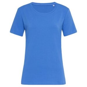 Stedman Claire Relaxed Women Crew Neck Blå ringspundet bomuld Small Dame