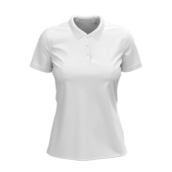 Stedman Claire Short Sleeve Polo Hvid ringspundet bomuld Small Dame Stedman Claire Short Sleeve Polo Hvid ringspundet bomuld Small Dame