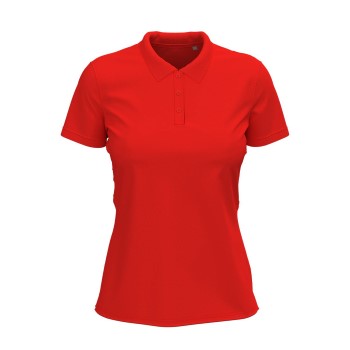 Stedman Claire Short Sleeve Polo Rød ringspundet bomuld Small Dame Stedman Claire Short Sleeve Polo Rød ringspundet bomuld Small Dame