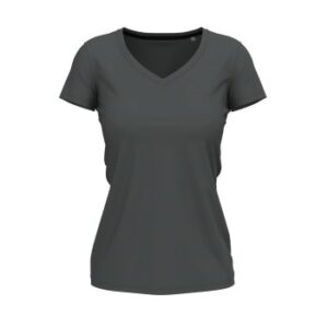 Stedman Claire V-neck Mørkgrå ringspundet bomuld Small Dame