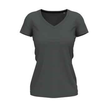 Stedman Claire V-neck Mørkgrå ringspundet bomuld Small Dame Stedman Claire V-neck Mørkgrå ringspundet bomuld Small Dame
