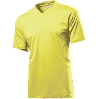 Stedman Classic V-Neck Men T-shirt Gul bomuld Small Herre Stedman Classic V-Neck Men T-shirt Gul bomuld Small Herre
