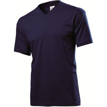 Stedman Classic V-Neck Men T-shirt Mørkblå bomuld Small Herre Stedman Classic V-Neck Men T-shirt Mørkblå bomuld Small Herre