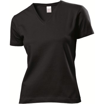 Stedman Classic V-Neck Women T-shirt Sort bomuld Small Dame Stedman Classic V-Neck Women T-shirt Sort bomuld Small Dame