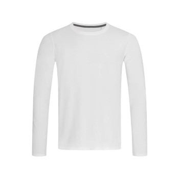 Stedman Clive Long Sleeve Hvid ringspundet bomuld Small Herre Stedman Clive Long Sleeve Hvid ringspundet bomuld Small Herre