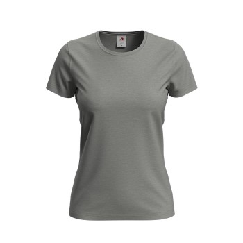 Stedman Comfort-T Crew Neck T-shirt Grå bomuld Small Dame Stedman Comfort-T Crew Neck T-shirt Grå bomuld Small Dame