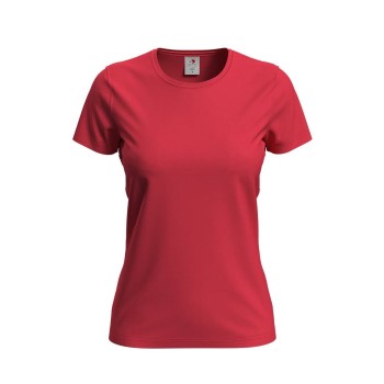 Stedman Comfort-T Crew Neck T-shirt Rød bomuld Small Dame Stedman Comfort-T Crew Neck T-shirt Rød bomuld Small Dame