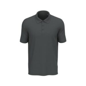 Stedman Lux Short Sleeve Polo Mørkgrå bomuld Small Herre