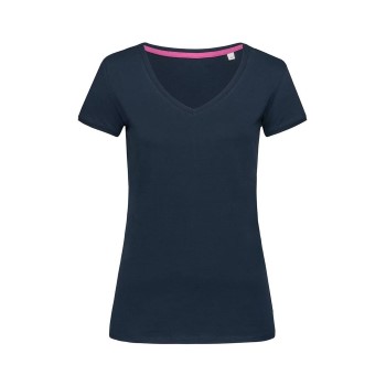 Stedman Megan V-neck Marineblå ringspundet bomuld Small Dame Stedman Megan V-neck Marineblå ringspundet bomuld Small Dame