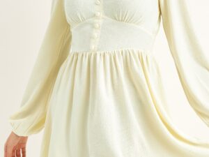 Structure Button Mini Dress
